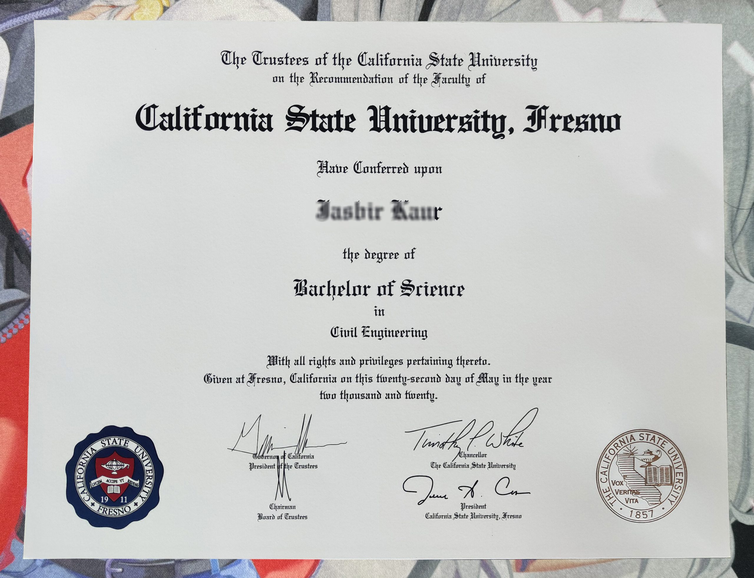 Fake Fresno State Diploma