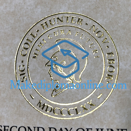 Hunter College Diploma seal