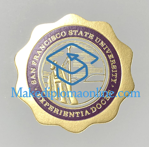 fake SFSU Diploma seal