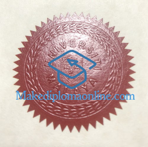 University of Malaya Degree seal
