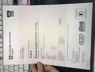 Cambridge BEC Vantage Certificate
