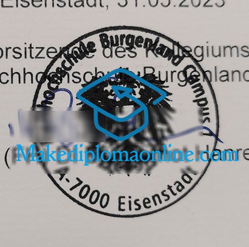 FH Burgenland Diploma Seal