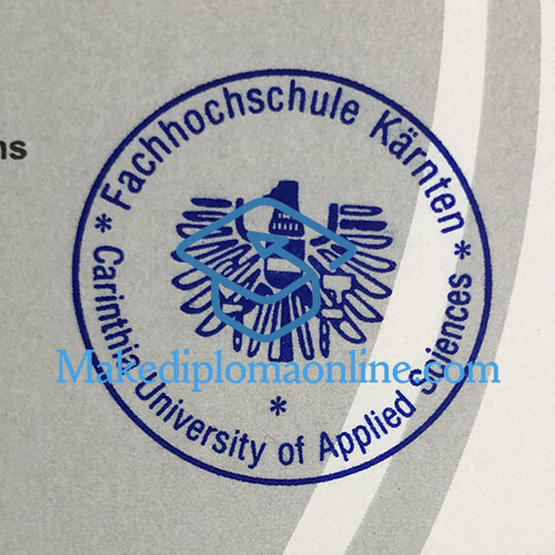 FH Kärnten Urkunde Seal