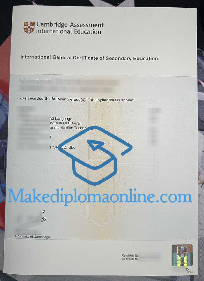 IGCSE Certificate