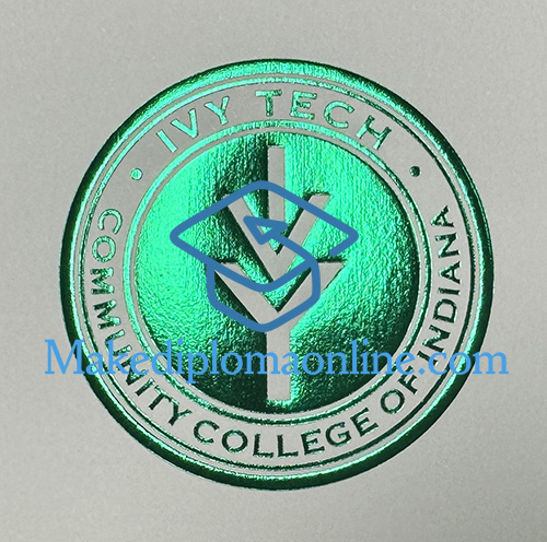 Ivy Tech Community College of Indiana Diploma seal