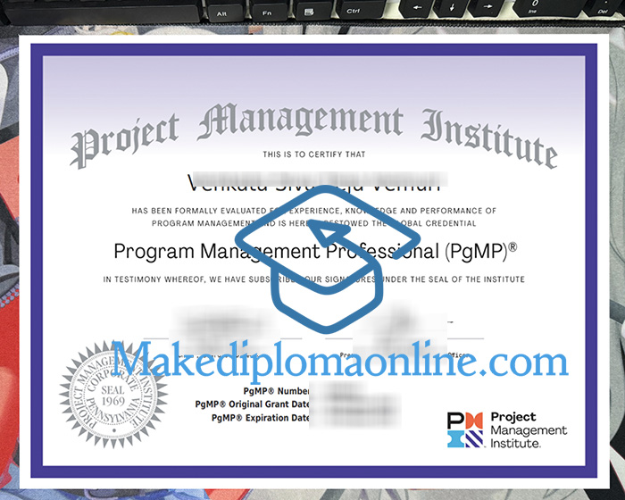 Fake PMI PgMP Certificate