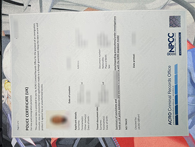 UK Police Certificate