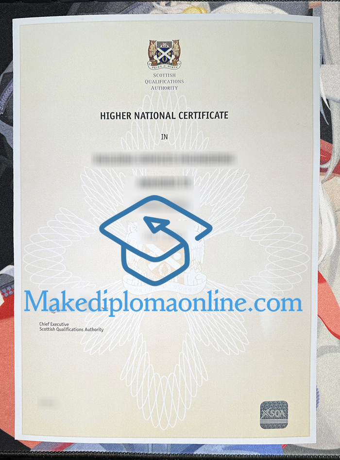 Fake SQA Certificate