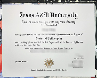 Texas A&M University Diploma