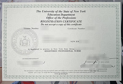 USNY REGISTERED PROFESSIONAL NURSE Certificate