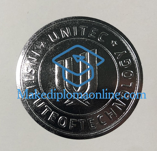 Unitec Institute of Technology Diploma seal
