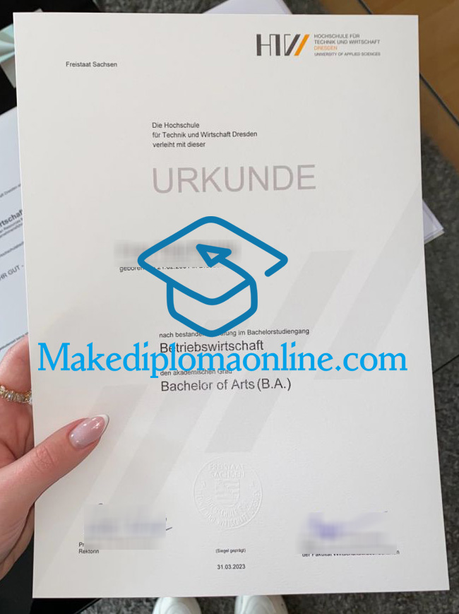 HTW Dresden Urkunde