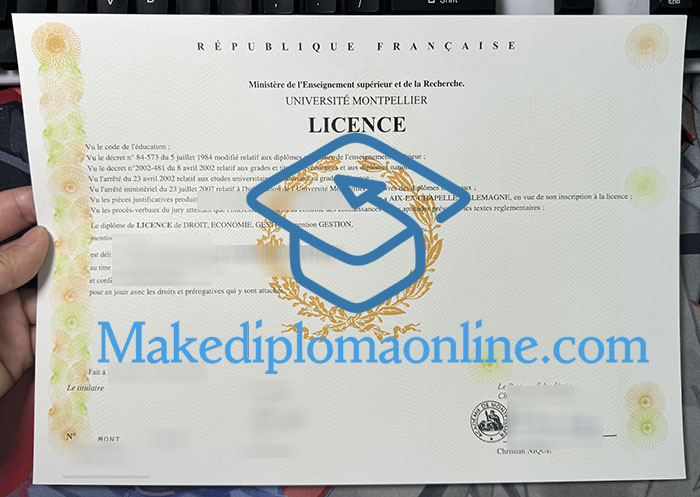Université de Montpellier Diploma