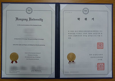 Hanyang University Diploma