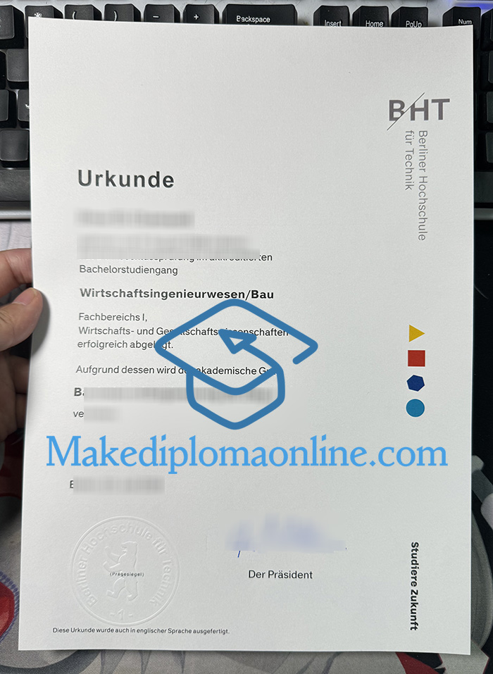 BHT Urkunde