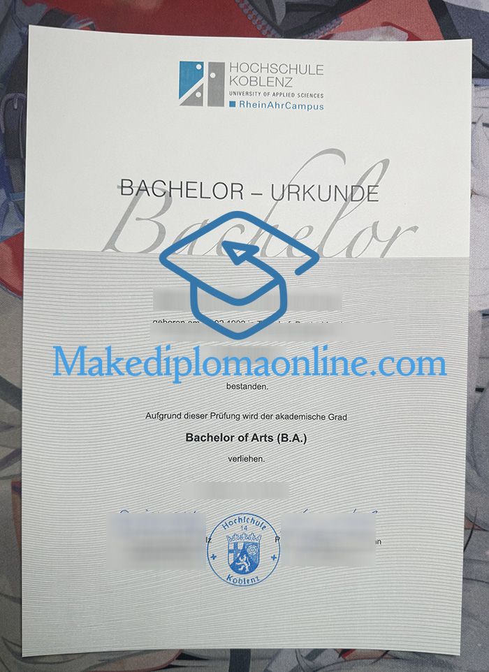 Hochschule Koblenz Urkunde Hochschule Koblenz Urkunde