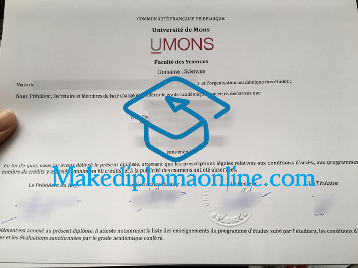 University of Mons Diploma