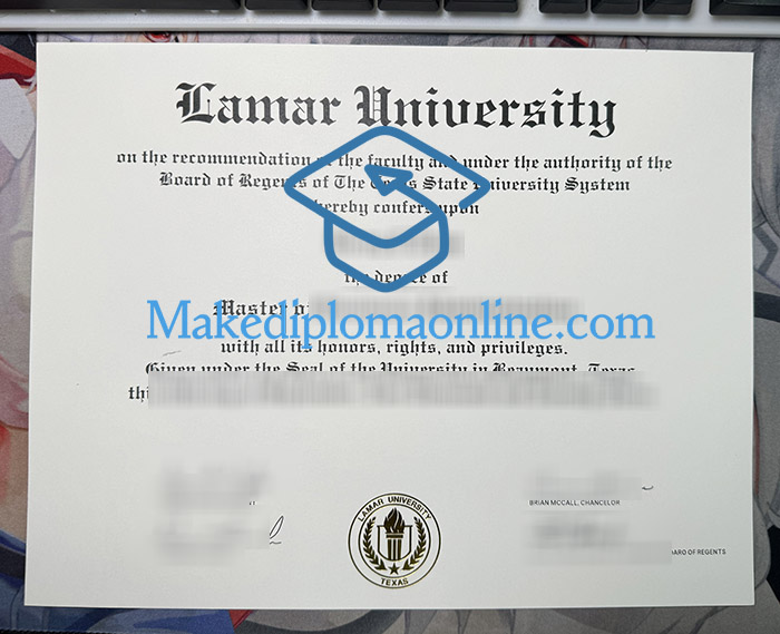 Lamar University Diploma