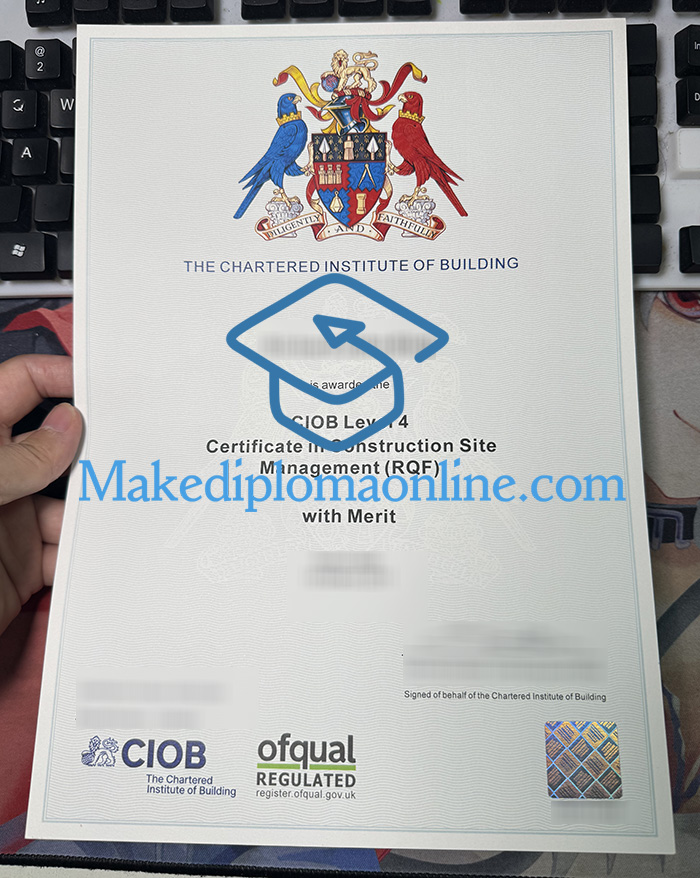 CIOB Certificate