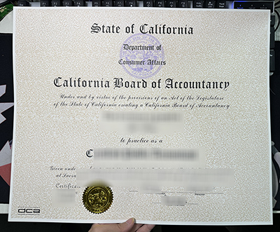 Cal CPA Certificate