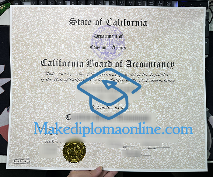 Cal CPA Certificate