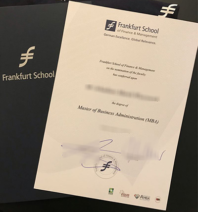 Frankfurt School of Finance & Management Urkunde