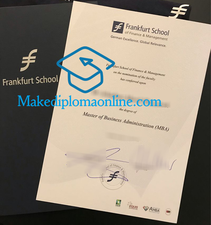 Frankfurt School of Finance & Management Urkunde