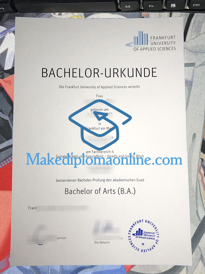 Frankfurt University of Applied Sciences Urkunde