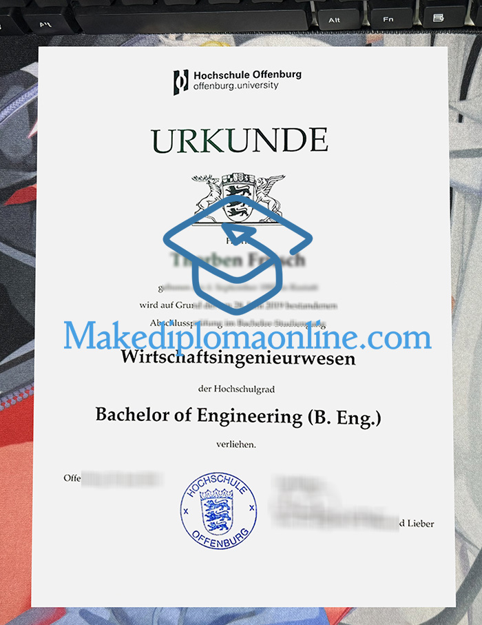 Hochschule Offenburg Urkunde