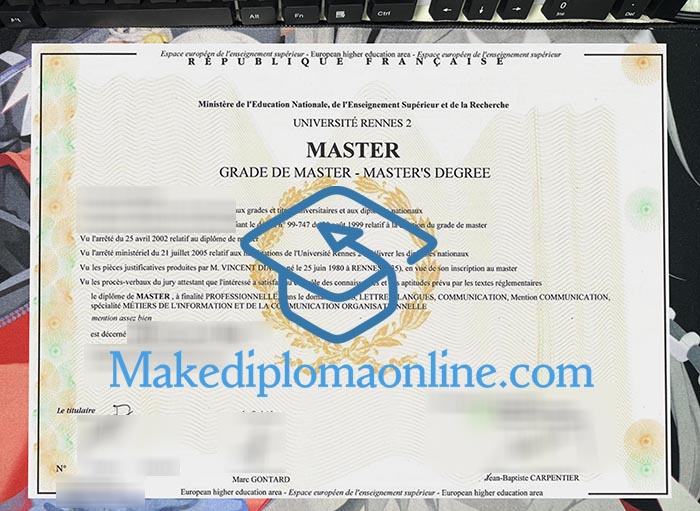 Université Rennes 2 Diploma