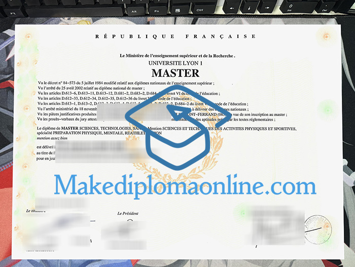 University Lyon 1 Diploma