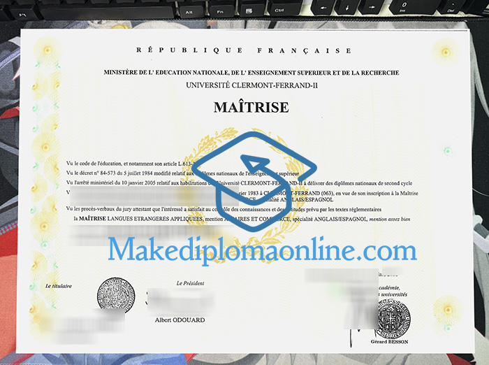 Université Clermont Ferrand-II Diploma