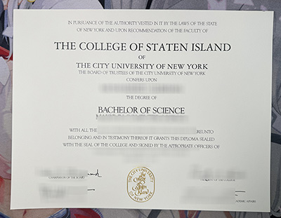 College of Staten Island Diploma