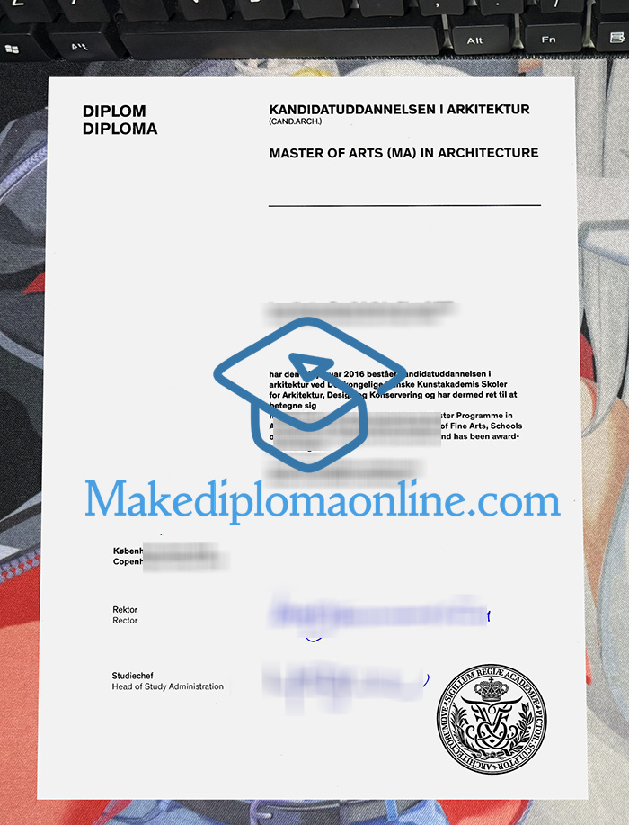 Royal Danish Academy of Fine Arts Diploma