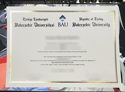 Bahçeşehir University Diploma