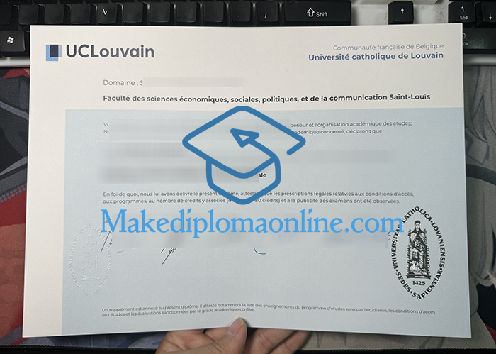 UCLouvain Diploma, Université catholique de Louvain Diploma