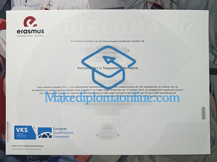 Erasmushogeschool Brussel Diploma, EhB Diploma Erasmushogeschool Brussel Diploma, EhB Diploma