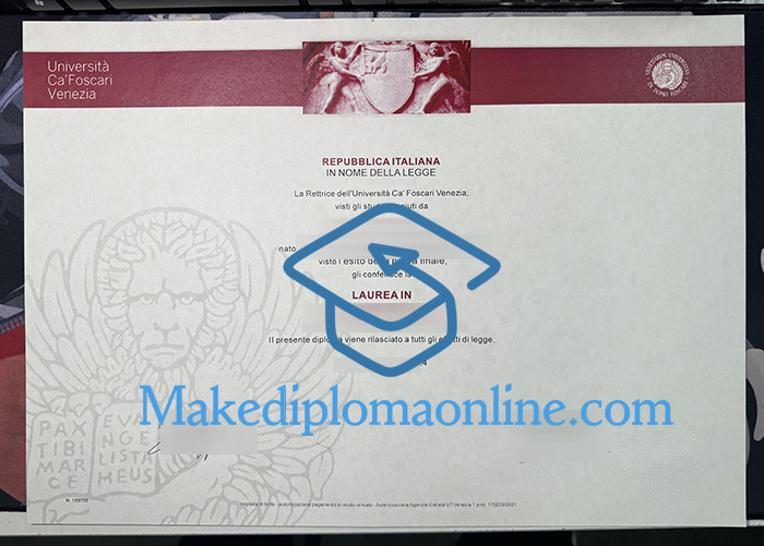 Università Ca' Foscari Venezia Diploma, Ca' Foscari University of Venice Diploma