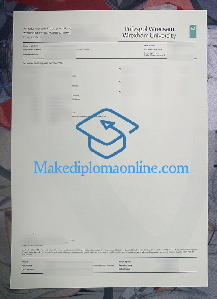 Wrexham University Transcript Wrexham University Transcript