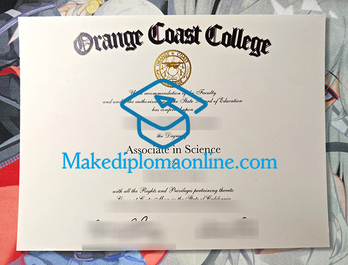 Orange Coast College Diploma, OCC Diploma