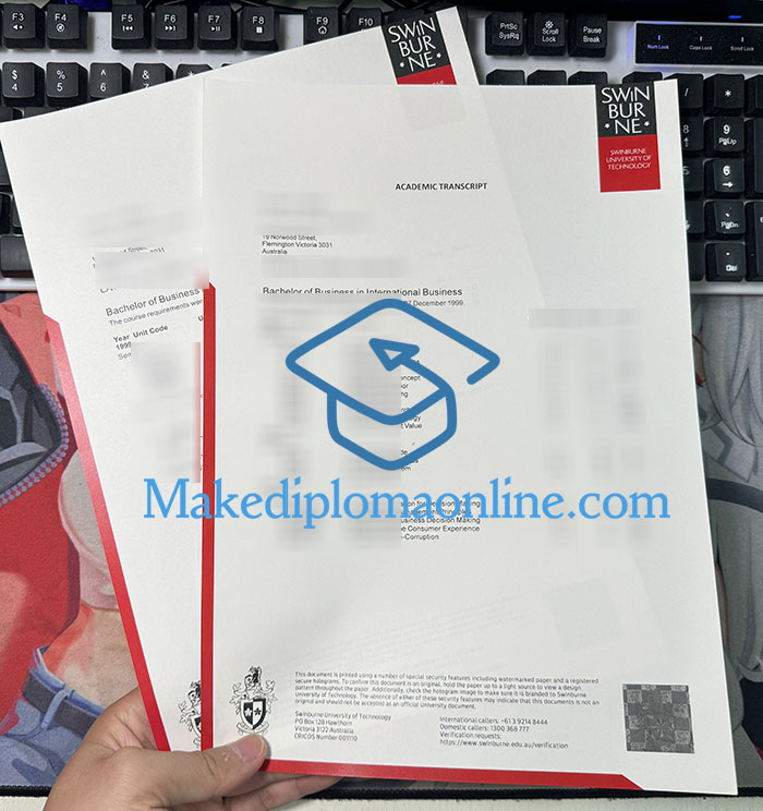Swinburne University of Technology Transcript