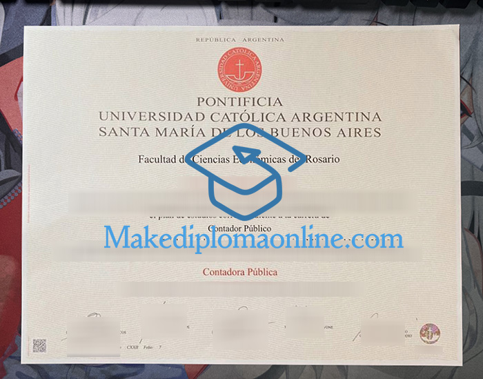 Pontifical Catholic University of Argentina Diploma