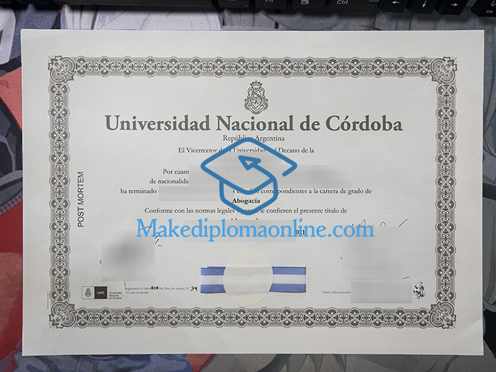 Universidad Nacional de Córdoba Diploma, UNC Diploma