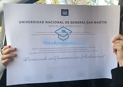 Universidad Nacional de General San Martín Diploma
