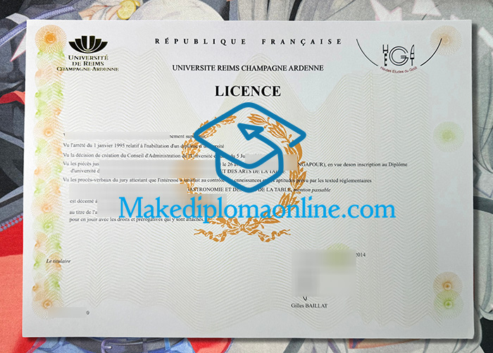 Université de Reims Champagne-Ardenne Diploma, URCA Diploma