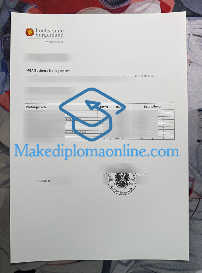 Hochschule Burgenland Transcript