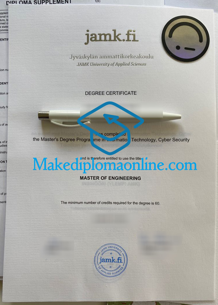 Jyväskylän ammattikorkeakoulu Degree Certificate Jyväskylän ammattikorkeakoulu Degree Certificate