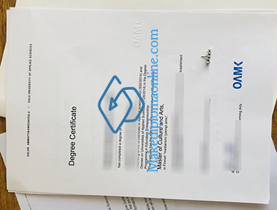 Oulu University of Applied Sciences Degree Certificate