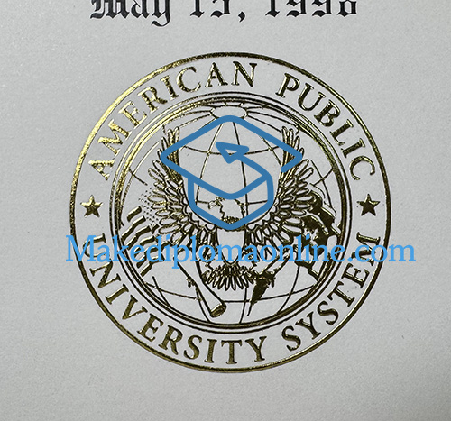American Public University Diploma seal American Public University Diploma seal
