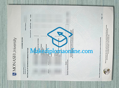 Monash University Transcript